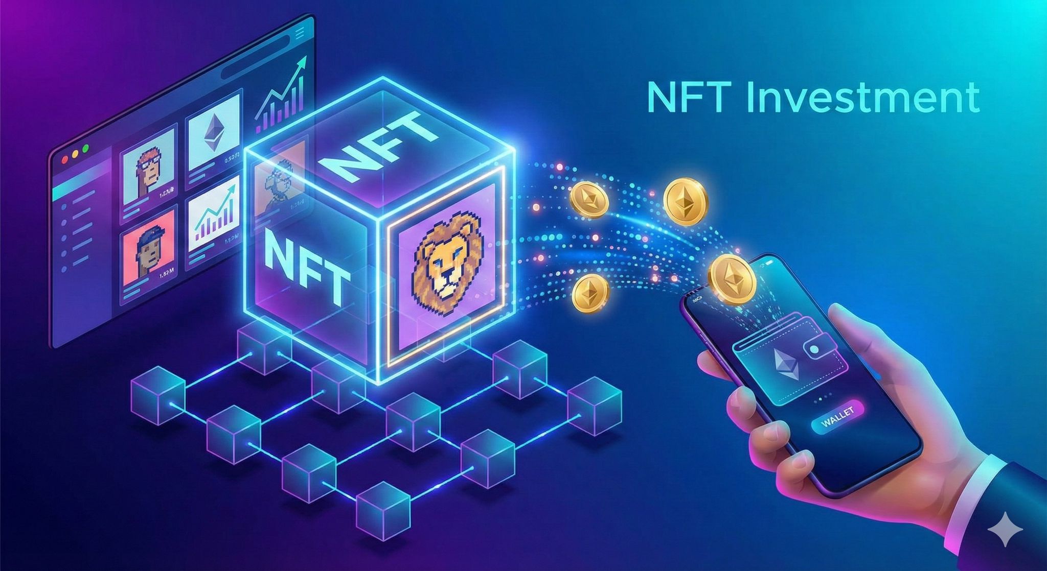 Digital assets and NFT investment concept