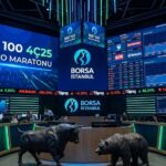 Borsa İstanbul BIST 100 4Ç25 bilanço maratonu ve şirket finansal analizlerini temsil eden modern borsa işlem salonu görseli.